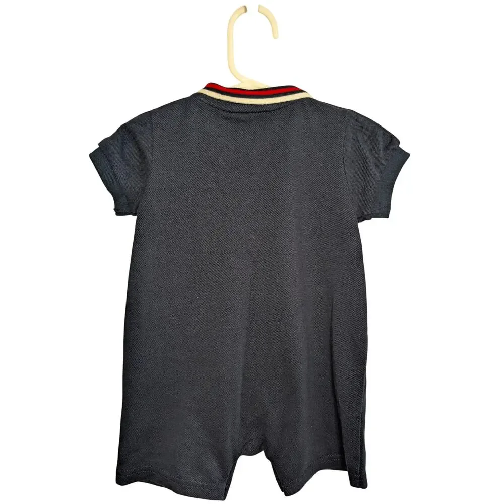 Tommy Hilfiger Infant Boys, Button Down Polo Collar Romper Shorts, Sz 18 mos